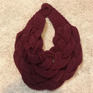 Handmade crocheted double braided scarf